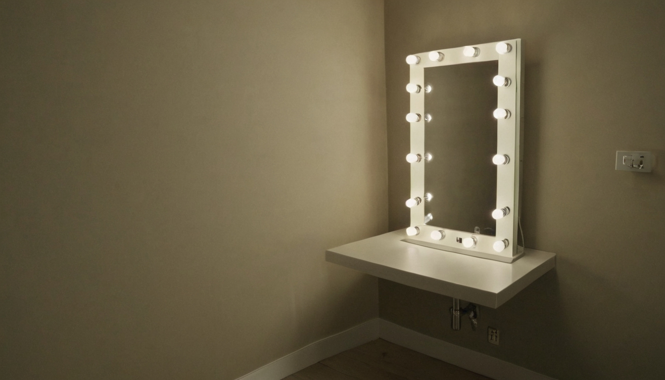 Lighting a Dressing Area with a Floor Mirror: Facial Visibility Without Reflected Glare